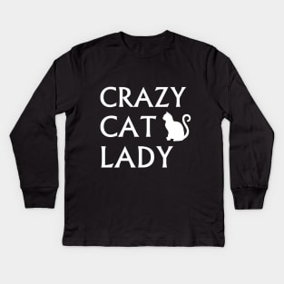 Crazy Cat Lady Tshirt - Cat lovers Shirt Kids Long Sleeve T-Shirt